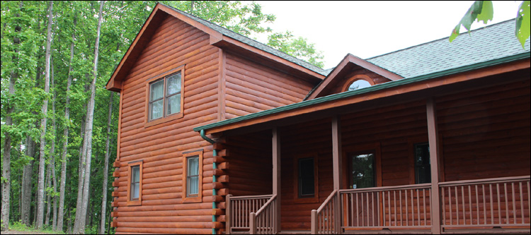 Log Home Staining in Yorkshire, Ohio